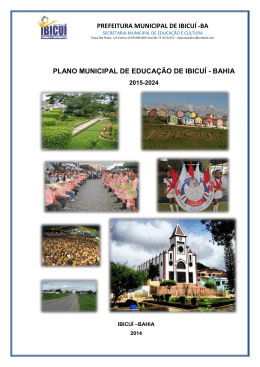 Plano Municipal de Educação de Ibicuí ? Bahia 2015