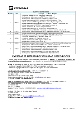 Empresas de Inspe&ccedil;&atilde;o independentes