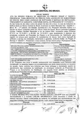 Ata da sessão de abertura