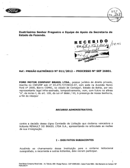 RECEB I D O , - Secretaria de Estado da Fazenda