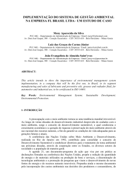 Implementa&ccedil;&atilde;o do sistema de gest&atilde;o ambiental na