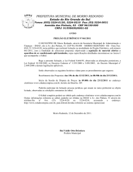 Preg&atilde;o Eletr&ocirc;nico 061/2011