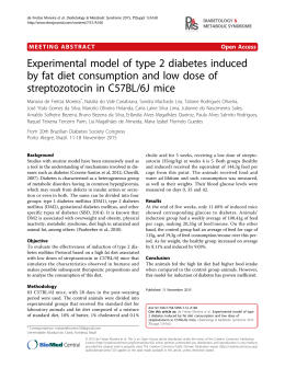 Experimental model of type 2 diabetes induced by fat diet