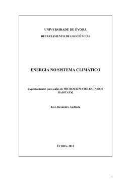 Energia no Sistema Clim&aacute;tico