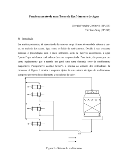 Funcionamento de uma Torre de Resfriamento de &Aacute;gua