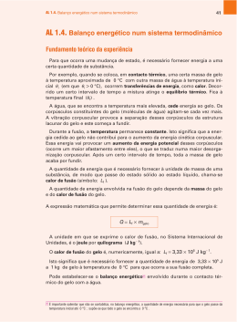 AL 1.4. Balan&ccedil;o energ&eacute;tico num sistema
