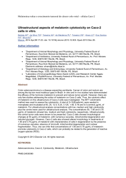 Ultrastructural aspects of melatonin cytotoxicity on Caco