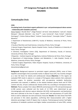Resumos apresentados no 17&ordm; Congresso Portugu&ecirc;s de