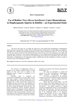 Use of Rubber Tree (Hevea brasiliensis) Latex Biomembrane in