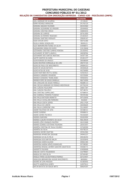 prefeitura municipal de caieiras concurso p&uacute;blico n&ordm; 01/2012