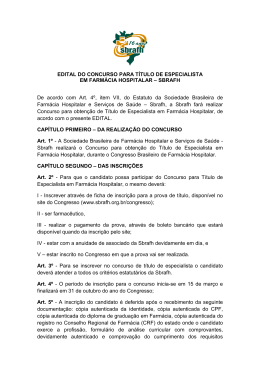 EDITAL DO CONCURSO PARA T&Iacute;TULO DE