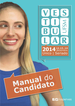 Manual do Candidato ao Vestibular UFSM 2014