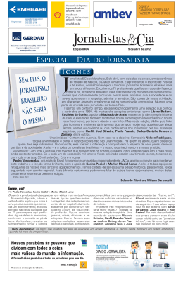 Especial &ndash; Dia do Jornalista