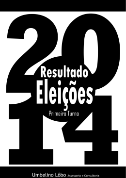 Elei&ccedil;&otilde;es 2014 - Resultado 1&ordm; Turno - Umbelino L&ocirc;bo