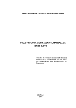 PROJETO DE UMA MICRO-ADEGA CLIMATIZADA DE BAIXO CUSTO