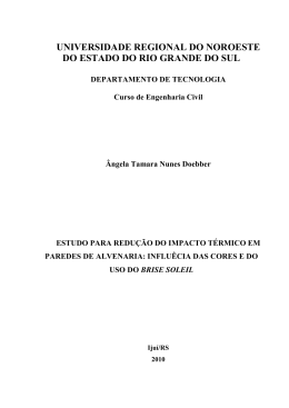 Estudo Para Redu&ccedil;&atilde;o do Impacto T&eacute;rmico em Paredes de