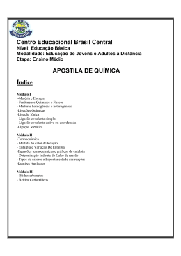 apostila Química - EJA - Centro Educacional Brasil Central