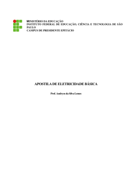 apostila de eletricidade b&aacute;sica - Instituto Federal de S&atilde;o Paulo