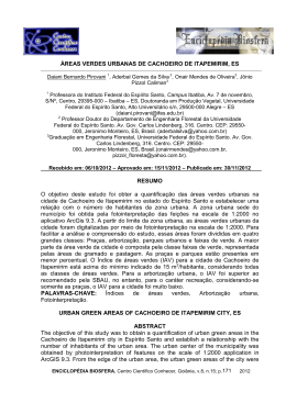&Aacute;REAS VERDES URBANAS DE CACHOEIRO DE ITAPEMIRIM, ES