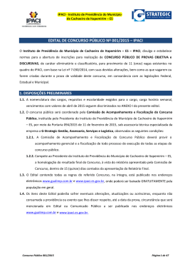 Edital Cachoeiro de Itapemirim-ES