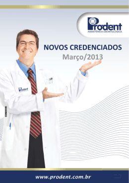 NOVOS CREDENCIADOS Março/2013