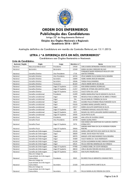 Lista J - Ordem dos Enfermeiros