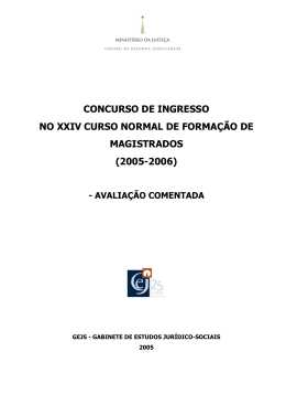 Concurso de Ingresso no CEJ 2005