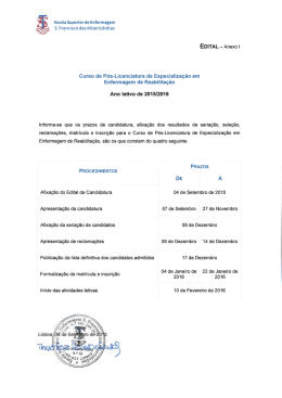 EDITAL - Anexo I