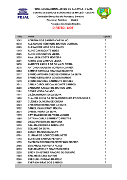 Rela\347\343o dos Classificados - Administração do Porto de Maceió