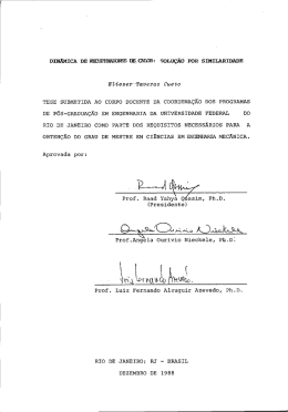 Din&acirc;mica de trocadores de calor solu&ccedil;&atilde;o por similaridade