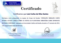 Certificamos que Luíz Carlos da Silva Santos