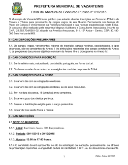 Edital de Abertura 001/2015