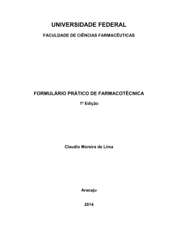 Apostila Pr&aacute;tica de Farmacot&eacute;cnica.