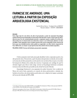 uma leitura a partir da exposi&ccedil;&atilde;o arqueologia existencial