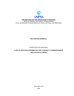 PR&Oacute;-REITORIA DE P&Oacute;S-GRADUA&Ccedil;&Atilde;O E PESQUISA Curso de