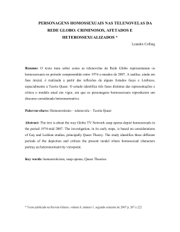 personagens homossexuais nas telenovelas da rede globo