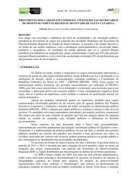 PROVIMENTO DOS CARGOS EM COMISS&Atilde;O: UM