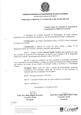 &ldquo;Nomeia Cargo em Comiss&atilde;o de Assessoria de