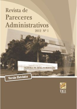 Pareceres Administrativos - TJ/CE - Tribunal de Justi&ccedil;a do Estado