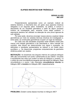 elipses inscritas num tri&acirc;ngulo - Revista Professor de Matem&aacute;tica