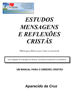 ESTUDOS MENSAGENS E REFLEX&Otilde;ES CRIST&Atilde;S