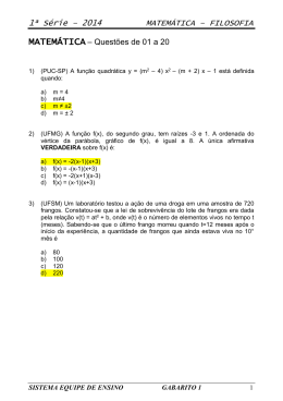 1&ordf; S&eacute;rie &ndash; 2014 MATEM&Aacute;TICA &ndash; FILOSOFIA MATEM&Aacute;TICA