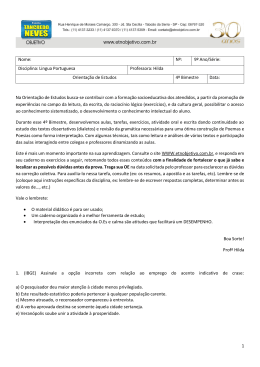 9&ordm; Ano A - ETN Objetivo