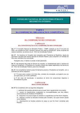 conselho nacional do minist&eacute;rio p&uacute;blico regimento interno