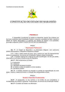 Constitui&ccedil;&atilde;o do Estado do Maranh&atilde;o