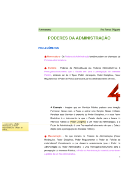 Poderes da Administra&ccedil;&atilde;o