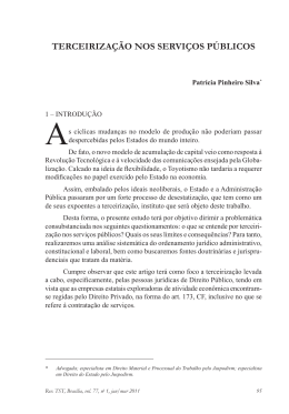 5. Terceiriza&ccedil;&atilde;o nos servi&ccedil;os p&uacute;blicos