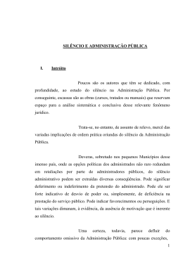 1 SIL&Ecirc;NCIO E ADMINISTRA&Ccedil;&Atilde;O P&Uacute;BLICA I