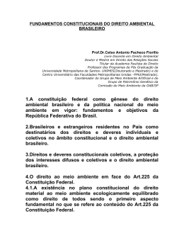 fundamentos constitucionais do direito ambiental brasileiro