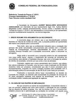 An&aacute;lise Recurso Licitante Audrey